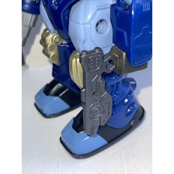 Hap-P-Kid Toy Robot Fighter Blue Walks Lights Up 7" Battery Operated, Preowned - Picture 3 of 3
